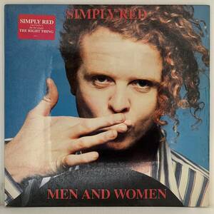 Rock LP - Simply Red - Men And Women - Elektra - VG+ - シュリンク付