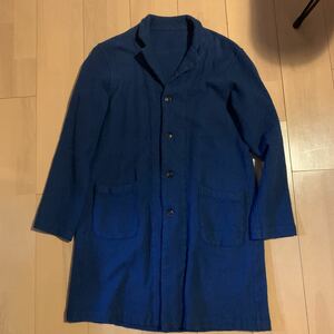 【RINEN】リネン 2/48ウールガーゼ テーラードコート15BLUE 日本製 サイズ1 Wool ブルー YAECA Strato