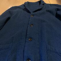 【RINEN】リネン 2/48ウールガーゼ テーラードコート15BLUE 日本製 サイズ1 Wool ブルー YAECA Strato_画像2