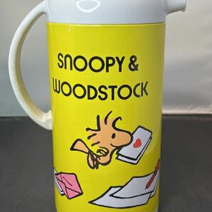 スヌーピー SNOOPY WOODSTOCK ウッドストック レトロ 魔法瓶 昭和レトロ 黄色 卓上ポット ポット の画像2