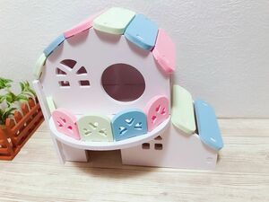 ハムスターペットラットマウスねずみ小動物用ハウス2階家小屋巣箱おもちゃ遊具おうち