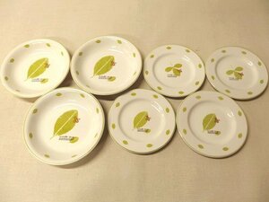 0130266w[ Mister Donut misdo club forest. ceramics plate set ] pasta plate / flat plate / ceramics / leaf ../ bee / leaf / secondhand goods 