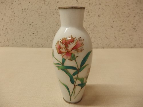 安藤七宝翡翠玉釉牡丹唐草文花瓶 純銀 購入の正規品 www.m