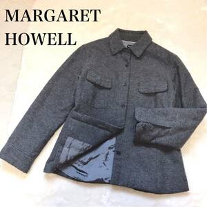 [ прекрасный товар ]MARGARET HOWELL Margaret Howell шерсть жакет блузон серый женский бренд 