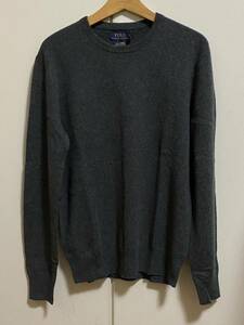 Polo Ralph Lauren クルーネック カシミア ニット(チャコールグレー,Sサイズ)ポロラルフローレン カシミヤ セーター