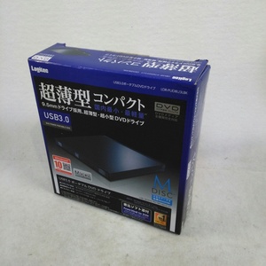 【中古】ソフト欠品 ロジテック USB3.0ポータブルDVDドライブ 超薄型コンパクト M-DISC書き込み対応 ブラック LDR-PUD8U3LBK