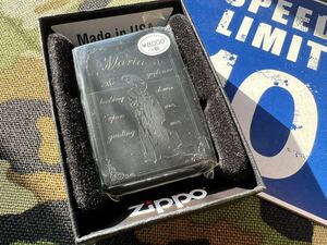 41.●新品/未使用●ブラックとブラックのイカしたカラーリングの聖母 マリア クロス ジッポーライター mercismith2zippo CMR-MBK