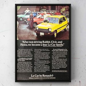 当時物 USA ルノー5 広告 /カタログ ルノーサンク サンク ルカー Renault Le Car 旧車 車 ポスター グッズ ノベルティ プラモデル ミニカー