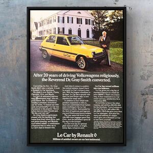 当時物 USA ルノー5 広告 /カタログ ルノーサンク サンク ルカー Renault Le Car 旧車 ポスター グッズ ノベルティ ミニカー キーホルダー