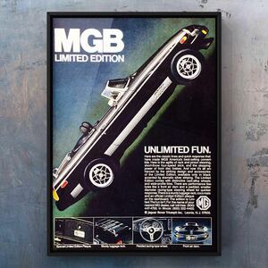 当時物 USA MGB Limited Edition ビンテージ広告 / MGB Midget ミジェット ミゼット カタログ 旧車 車 マフラー ホイール ミニカー MG 1/18