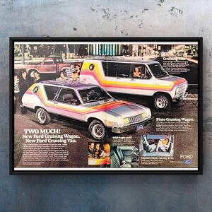  подлинная вещь 80's USA FORD Vintage реклама / Ford van каталог B4A3 товары брелок для ключа постер Novelty машина гараж Ame машина 