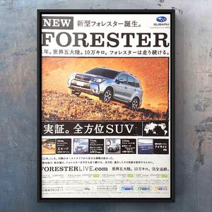 当時物 スバル フォレスター デビュー広告 / FORESTER SJ SJ5 SJG マフラー ホイール ヘッドライト グリル バンパー カタログ STi 中古