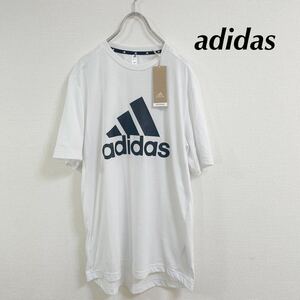 新品　タグ付　アディダス　adidas 半袖Tシャツ ホワイト　メンズ　L ロゴ　Tシャツ　白シャツ