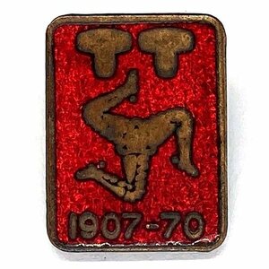 アイルオブマン 1907-70 ピンバッジ ISLE OF MAN Pin マン島 TTレース カフェレーサー トリスケリオン Manx Triskelion