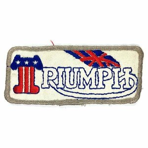 トライアンフ ビンテージ ロゴパッチ Triumph Vintage Logo Patch 英車 バイカー カフェレーサー ロッカーズ Biker Cafe Racer Wappen