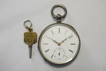 鍵巻き式 商館時計 / 懐中時計 スモセコ 機械式 骨董 アンティーク_画像1