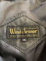 【良品】　90s　Wild Armor　高級　英国製　レザー使用　本革　羊革　レザーコート　ジャケット　革ジャン　メンズ　Mサイズ　レトロ　古着_画像7