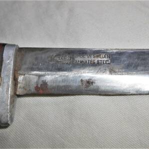 Frosts MORA LAMINATED STEEL クラシックナイフ SWEDEN 全長約24cm 革ケース付 モーラナイフ スウェーデン アウトドア キャンプ用品の画像8