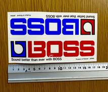 貴重☆ 長渕剛 使用 80年代 BOSS ビンテージステッカー シール ギブソンブラウンケースに_画像2