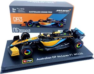 予約品　Burago signature 1/43 McLAREN MCL36 2022 #3 DANIEL RICCIARDO　マクラーレン　ダニエルリカルド 　ブラーゴ