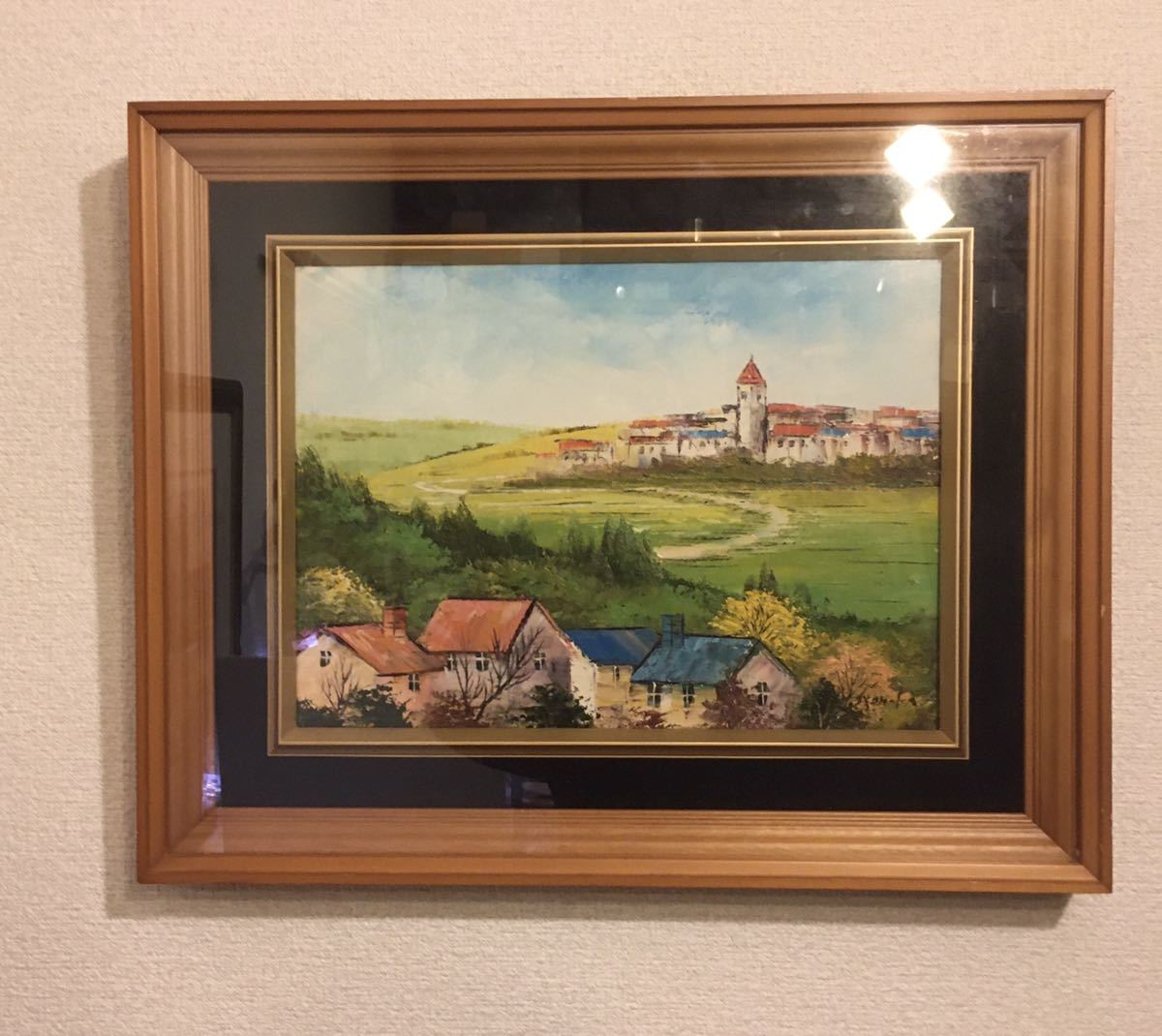 50%OFF! 油絵 酒井健吉「モナコ」風景画 額縁入り - www.annuaire
