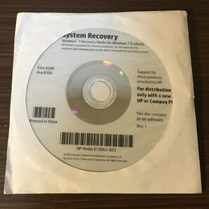 HP Elite8300 Pro6300 Media System RecoveryシステムリカバディーROM Windows7 Products ノートパソコン用 Disc1