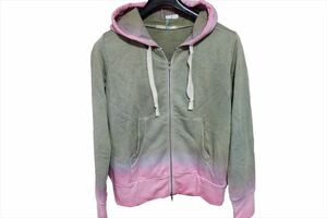 スワンジー SWANZY レディース フルジップ パーカ グレーｘピンク 新品