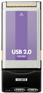 I002-05 IO DATA製Card Bus用 USB 2.0&USB 1.1 PCカード