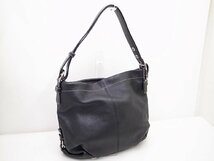 美品☆【COACH】コーチ 2way ショルダーバッグ レザー F15064 ブラック レディース　黒_画像1