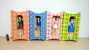 Japan School girl figure doll /女子高生フィギュア 4種セット ※やよい17才・恵美17才・こずえ17才・えりこ16才　EIKO/エイコー 未使用品