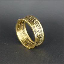 [RING] アメリカ 1893年 コロンビア博覧会 ハーフダラー ヴィンテージ ゴールド 50セントコイン デザイン 9mm リング 29号 【送料無料】_画像4