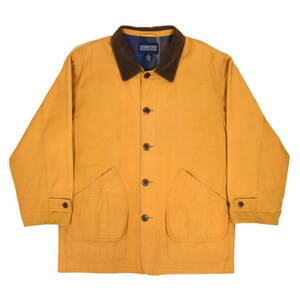 1990s LANDS'END Hunting jacket L オールド ランズエンド コットンハンティングジャケット 裏地チェック ライトブラウン