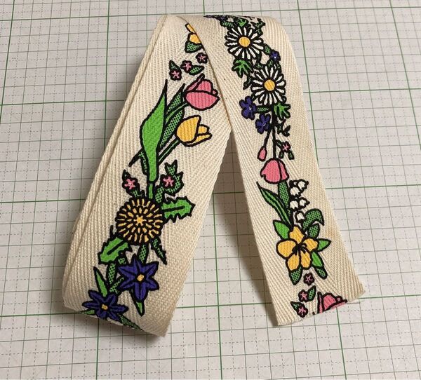 お花柄 約4cm巾テープ 2.2mカット