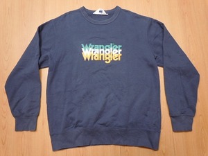 Wrangler ★ Печать логотипа использовал одежду толстовки L ★ Navy Blue Trainer ★ Обратное решение ★ h