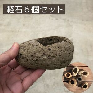 盆栽鉢 軽石 付石 盆栽 苔盆栽 テラリウム bonsai 山野草 セレクト 数量物 ６個セット