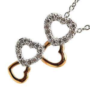 Ponte Vecchio Ponte Vecchio heart motif necklace approximately 40cm diamond 0.15ct K18 18 gold Gold 19509