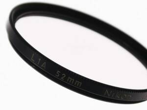 ニコン（Nikon）　スカイライトフィルター（L1A）：旧製品　旧ロゴ書体　52mm　ガラス素材　日本製　キズ・歪み無　迅速発送　美品