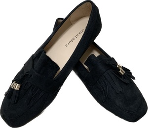  tassel moccasin shoes black M(23-5~24.) size 