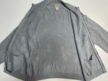 ☆ビッグサイズ US古着 L.L.Bean エルエルビーン コットンニット セーター ジャンパー ジップアップ ハイネック グレー【XL】　　◆3667◆_画像9