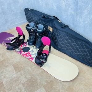 ◇ROSSIGNOL amber 143cm BURTON ビンディング Lexa RIDE IDOL ブーツ 24.5cm レディース スノーボードセット ロシニョール /63085の画像1