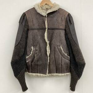  masterpiece rare UNDERCOVER 05AW art&crafts period mouton jacket knitted switch 1 size undercover leather fur blouson archive 967