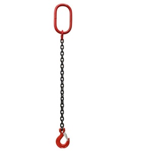 三方良し 1本吊り チェーンスリング 使用荷重：2.0t チェーン径8mmリーチ長さ1.5ｍ チェーンフック チェーンブロック スリングチェーンの画像1