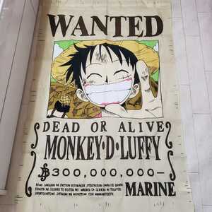 送料無料☆匿名配送☆ビッグサイズ ワンピース 手配書ロングカフェカーテン のれん ルフィ ONE PIECE 布ポスター MONKYDLUFFY タペストリー