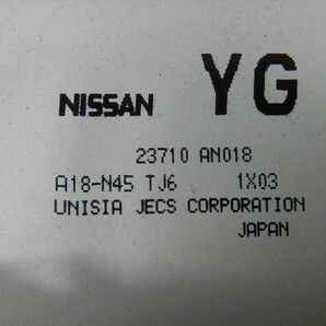 9△A】 マーチ K11 / エンジンコンピューター 23710-AN015 23710-AN018 UNISIA JECS A18-N45 TJ6 / 走行距離：62.196㎞ CG10DE 【768251】の画像4