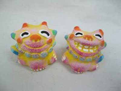 米子烧 Popo Yellow Shisa S 尺寸, 手工制品, 内部的, 杂货, 装饰品, 目的