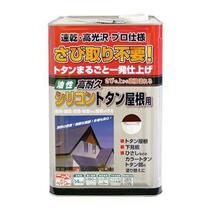 さび取り不要　ニッペ　高耐久シリコン配合 高耐久シリコントタン屋根用 14kg 　黒(ピュアブラック)　お取り寄せ品_画像1