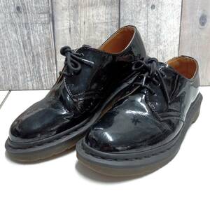 Dr.Martens × BEAMS ／ドクターマーチン×ビームス／ショートブーツ／パテントレザー／3ホール／ブラック／サイズ:23.5cm