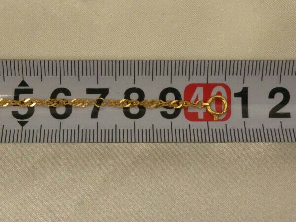 新品未使用/現品18金(K18)スクリューネックレス40cm 幅約1.1mm1g