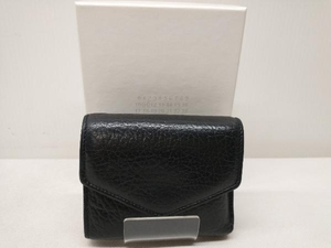 Maison Margiela エンベローブ S56UI0136 三つ折り財布 コンパクトウォレット レザー 牛革 ブラック イタリア製 箱 タグあり