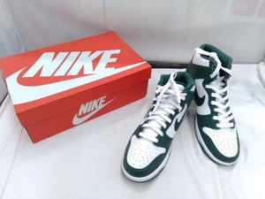 NIKE スニーカー DUNK HI RETRO NOBLE GREEN-WHITE 22SU-I DD1399-300 ナイキ ダンク レトロ ノーブル グリーン 28.5cm 箱あり